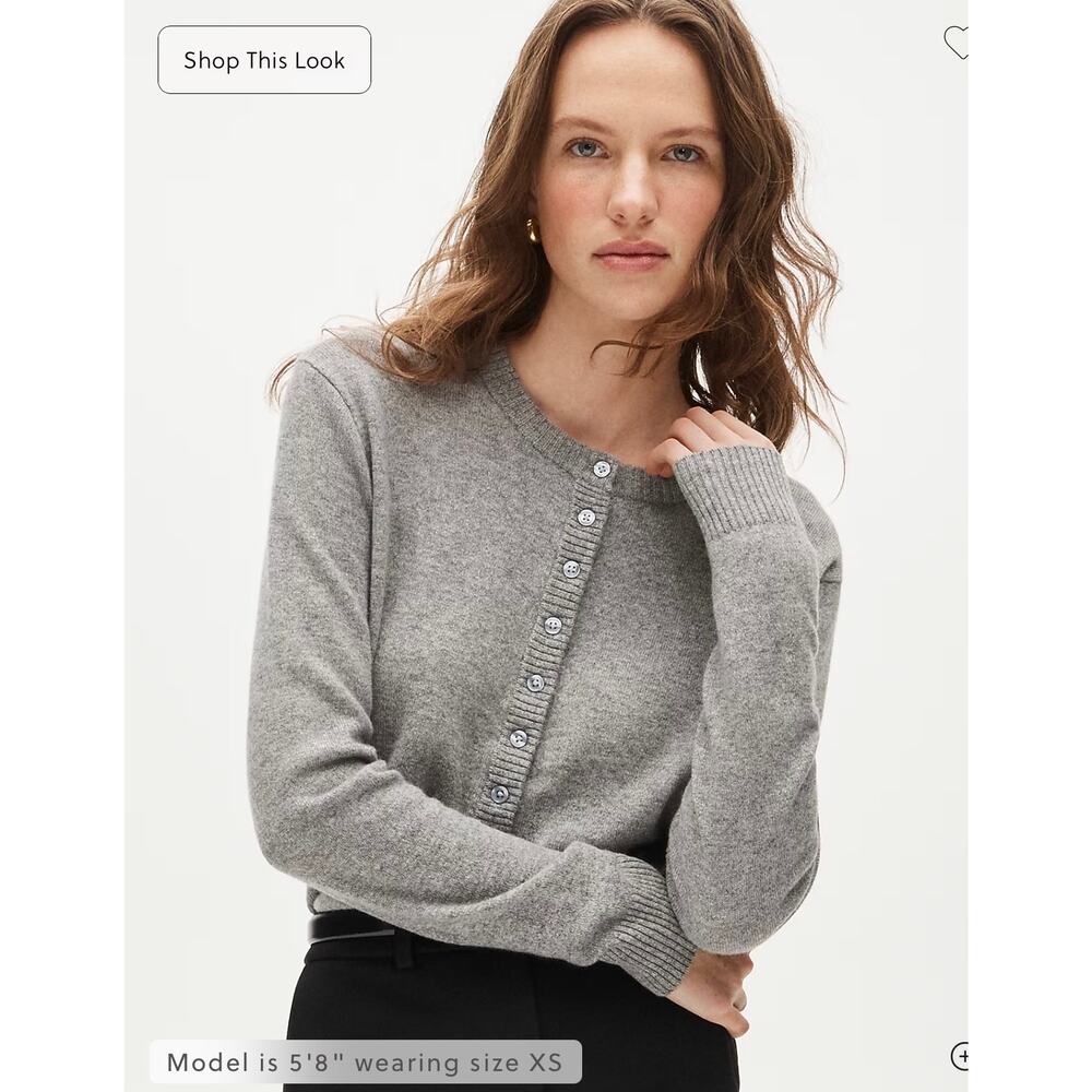J. Crew Perfect Cashmere Cardigan in Purple NWT size XS - Picture 2 of 7